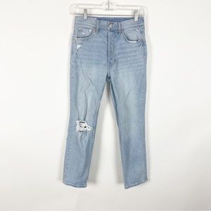 GAP Women’s Cheeky Straight High Rise Blue Denim Jeans Size 26.